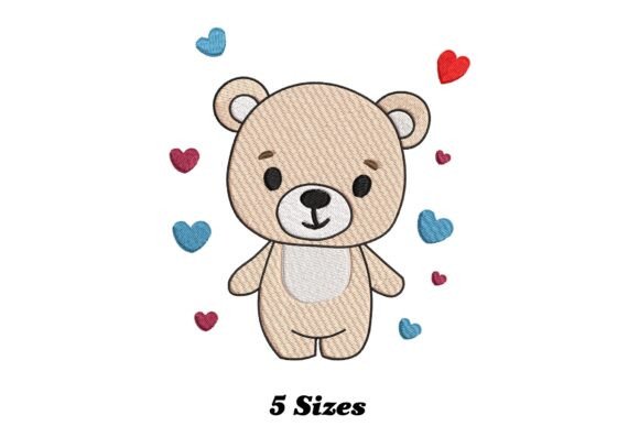 Funny Adorable Bear: A Seasonal Embroidery Charm