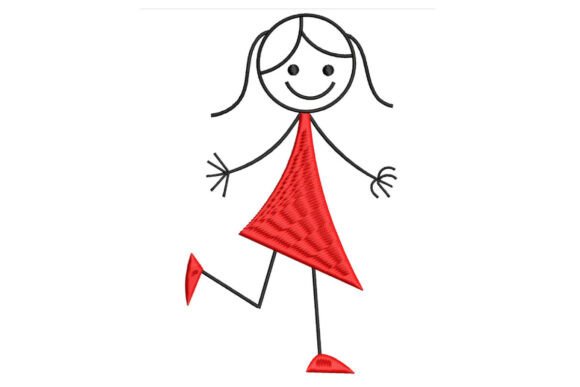 Funny Cute Stick Girl