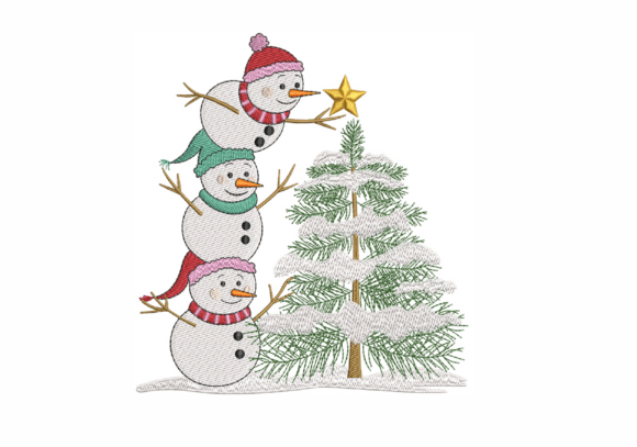 h1Snowmen with Star on Top of the Tree Review for Real Embroidery Projects/h1