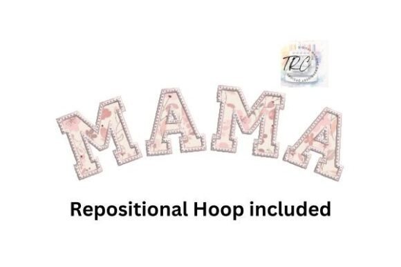 Mama Curved Applique: A Seasonal Embroidery Gem for Moms