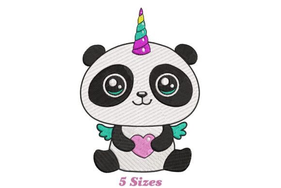 Panda Unicorn: A Seasonal Embroidery Design with Whimsical Charm